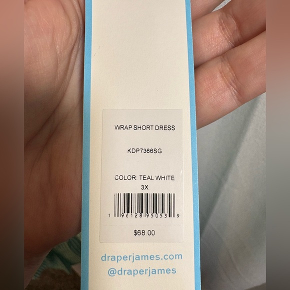 NWT Draper James RSVP Puff Sleeve Green Gingham Surplice Dress Plus Size 3XL 450 - Picture 6 of 11